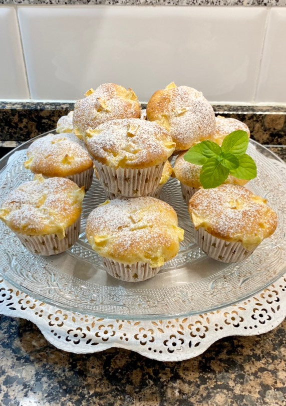 Una foto de Muffin de yogur y manzana