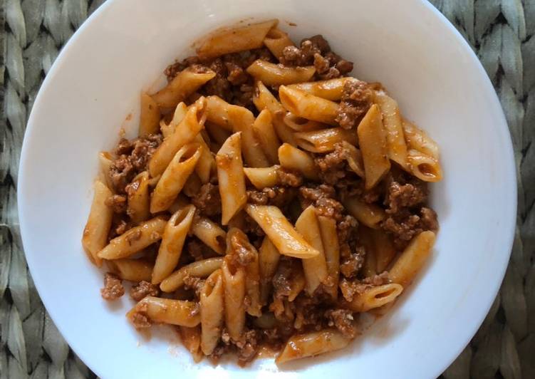 Macarrones con carne picada