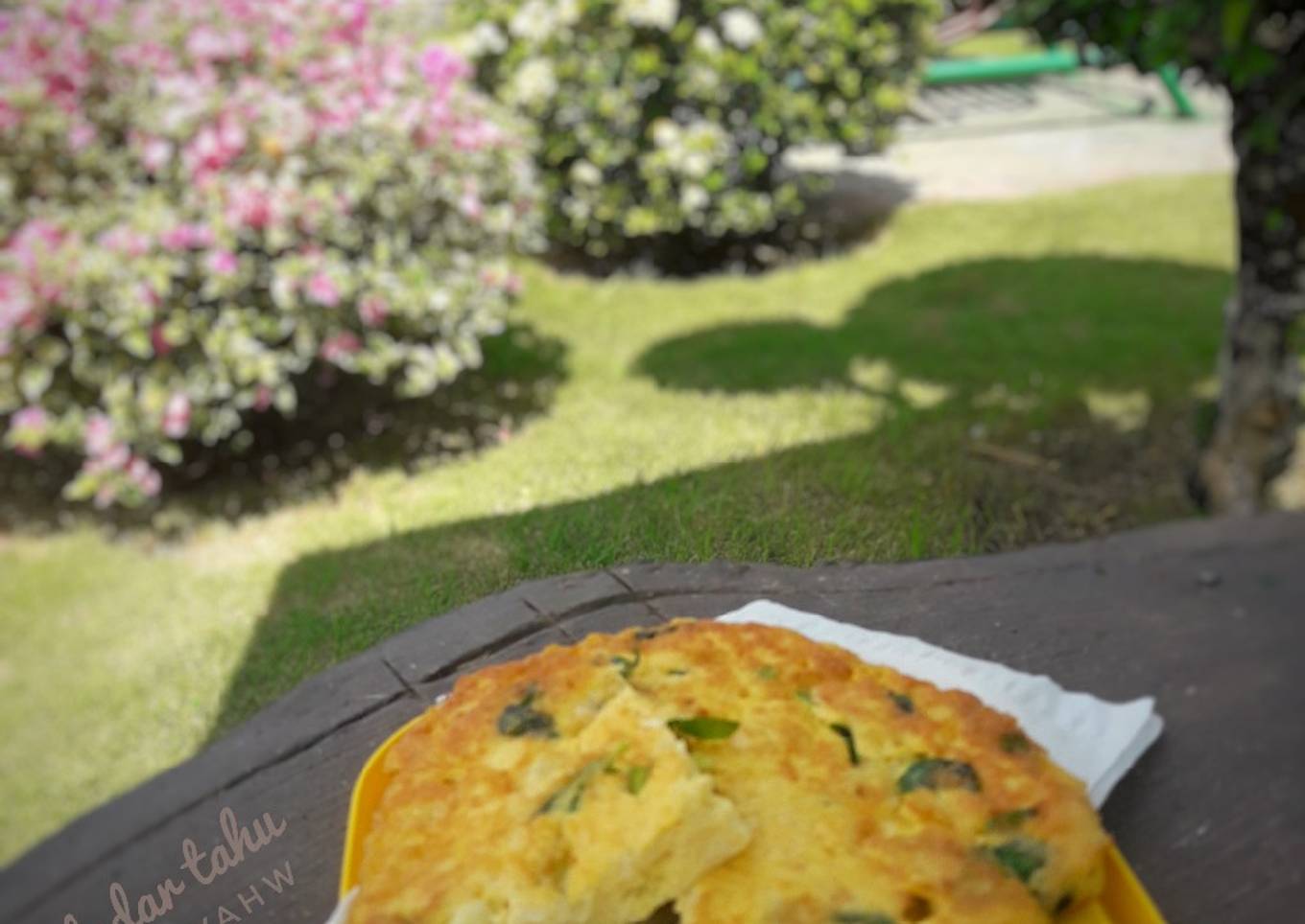 Telur dadar tahu