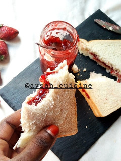 A picture of Home made strawberry jam recipe.