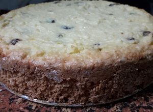 Una foto de Tarta de ricotta con pasas