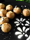 Wheat flour and flattened rice laddu