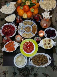 عکسی از دستور سفره شب یلدا