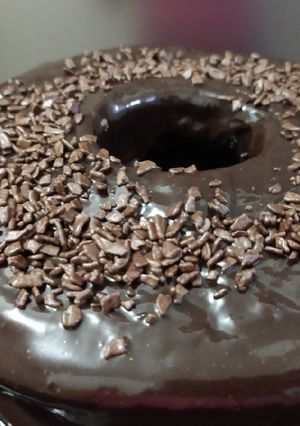 Foto de Bolo de chocolate sem ovos e sem leite