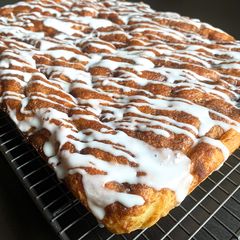 A picture of Sweet Focaccia with Cinnamon Sugar Topping.