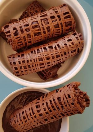 A picture of Chocolate Net Crepes.