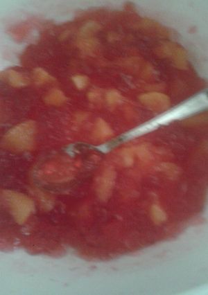 Una foto de Gelatina con durazno