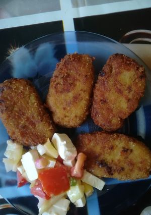 Ropogós, sajtos cukkini krokett recept fotója