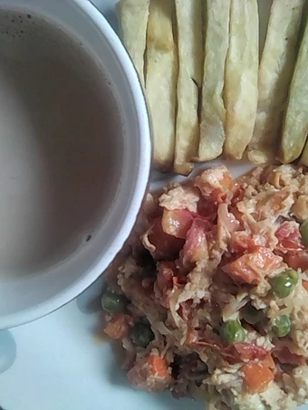 Recipe Chips &amp; Chicken egg sauce with cocoa drink the So Delicious Really delicious