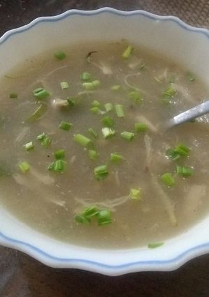 A picture of Chicken Thai soup.