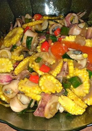 Foto resep Tumis cumi jagung semi pedas ala #DapoerVirgie