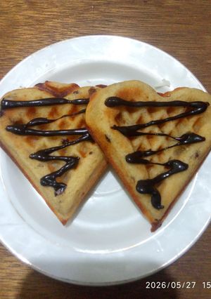 Foto resep Waffle Pisang Cokelat