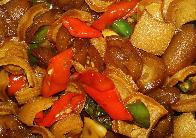 Tumis Kikil Kecap Pedas