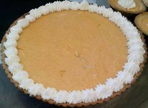 Una foto de Pay de calabaza con queso
