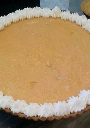 Una foto de Pay de calabaza con queso