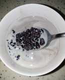 電鍋紫米紅豆+無糖濃豆漿