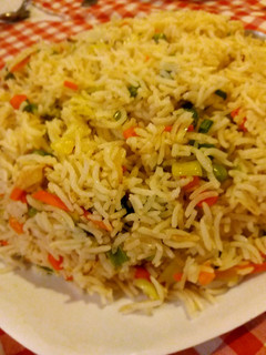 A picture of Vegetable fried rice.
