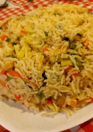 A picture of Vegetable fried rice.