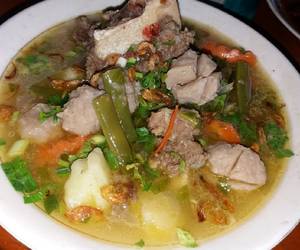 Cara Cepat Sop daging campur sayur dan bakso Enak Sempurna