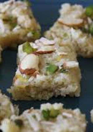 A picture of Kalakand (Indian style ricotta cheesecake).