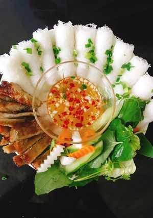 Hình của món Bánh hỏi thịt nướng.