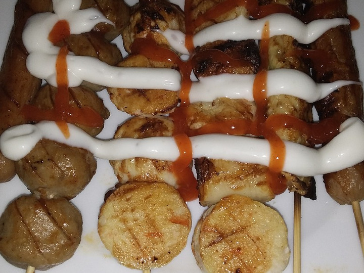 Resep Sate sosis bakso bumbu BBQ Anti Gagal