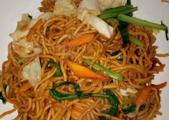 Tutorial Masakan Resep Mie Goreng Jawa Vegetarian