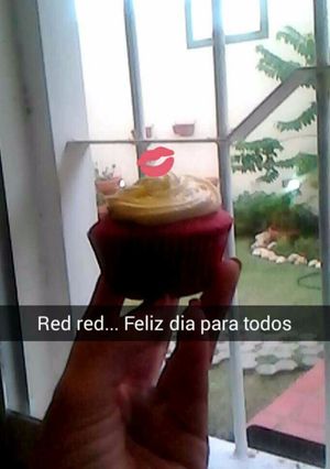 Una foto de Red velvet en cupcakes