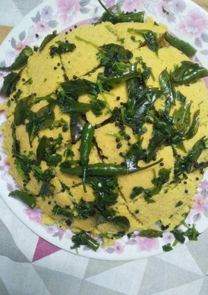 A picture of #JRC2Home made dhokla.