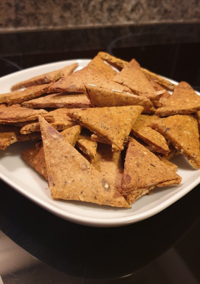 Una foto de 'Fit' Crackers caseros