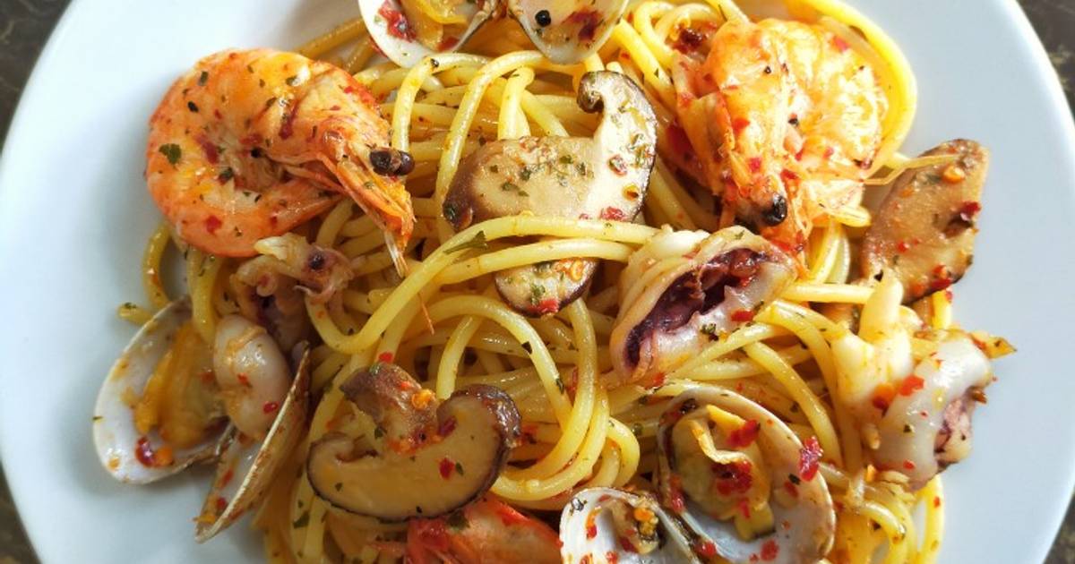 Resipi Spaghetti Aglio Olio Oleh Kakak Faa Cookpad
