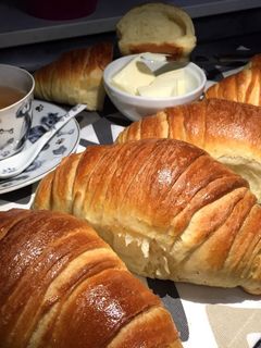 Réteges vajas croissant recept fotója