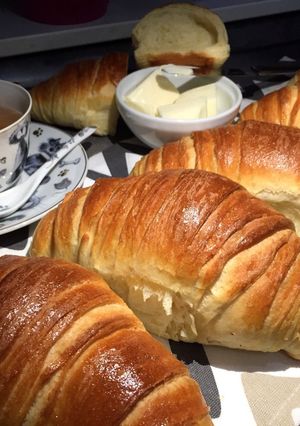 Réteges vajas croissant recept fotója