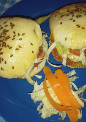 Una foto de Pan de hamburguesas bien ricos