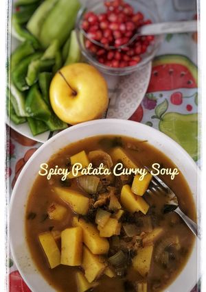 Foto resep Sup Kentang Pedas Kuah Kari Lemon 🍋
