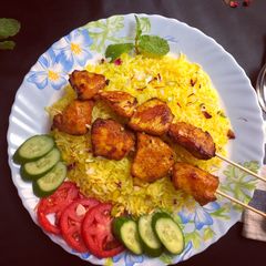 A picture of Persian Style Saffron Rice.