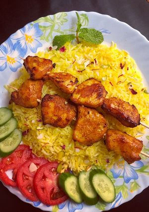 A picture of Persian Style Saffron Rice.