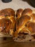 Cinnamon Raisin Challah (One Loaf, Mixed Braids)