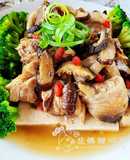 枸杞豆腐香菇蒸雞(電鍋版)