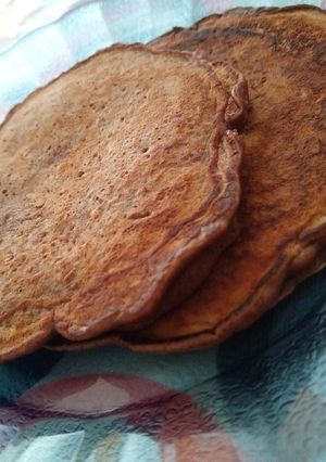 Una foto de Pancakes de chocolate y avena