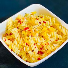 Corn Garlic Pasta A picture of Corn Garlic Pasta.