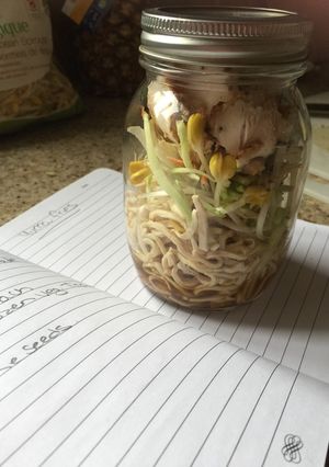 A picture of Soup to go.