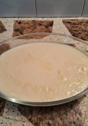 Una foto de Crema de maicena y coco🥥