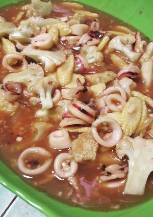 Foto resep CapCay Cumi Saos Tiram