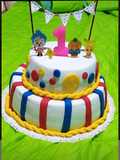 Torta decorada con pasta Ballina