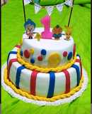 Torta decorada con pasta Ballina