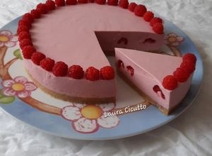 Foto di Cheesecake allo yogurt e lamponi