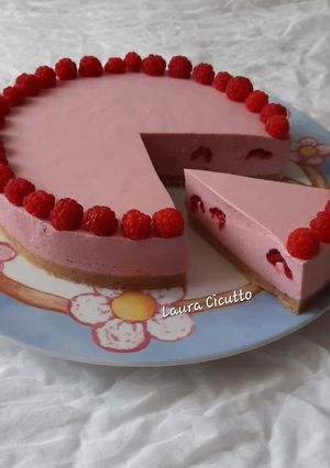 Foto di Cheesecake allo yogurt e lamponi