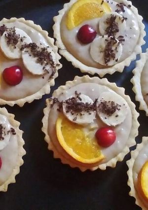 صورة لوصفة تارتولات الموز و البرتقال 🍒 🍊 🍌
