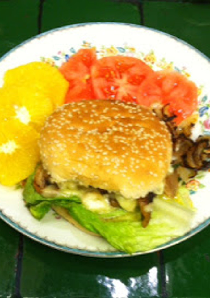 Una foto de "Hamburguesa" de champignons